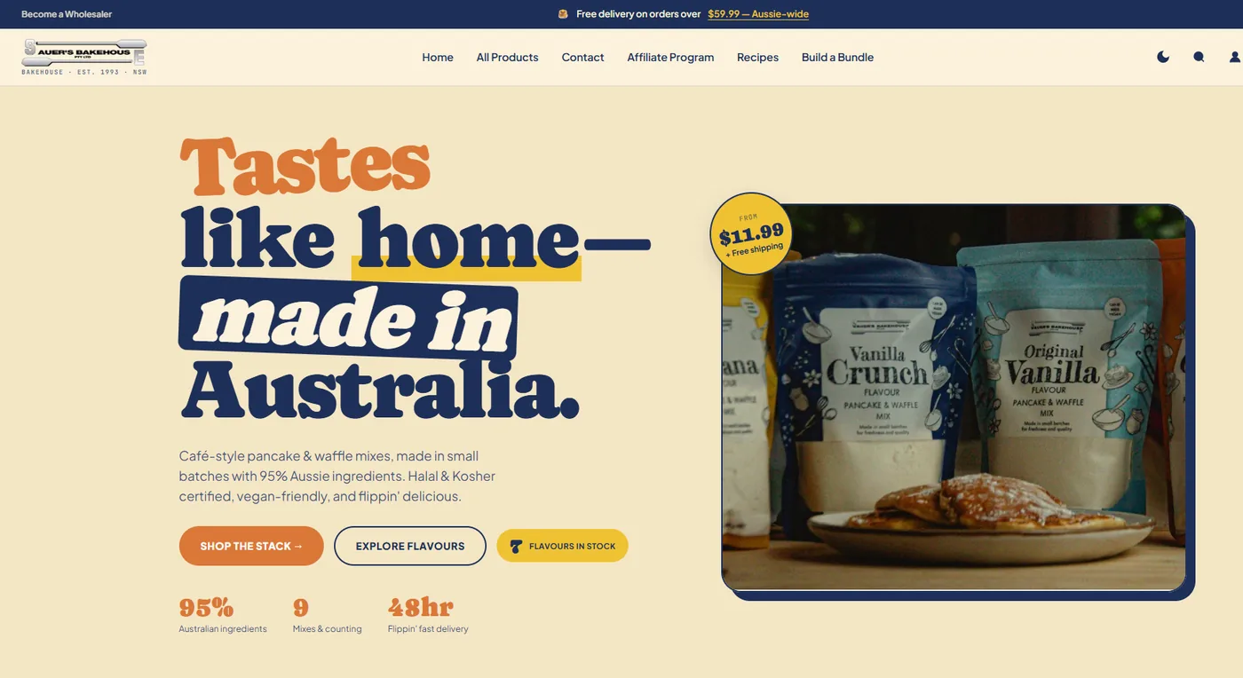 Sauer's Mixes home page